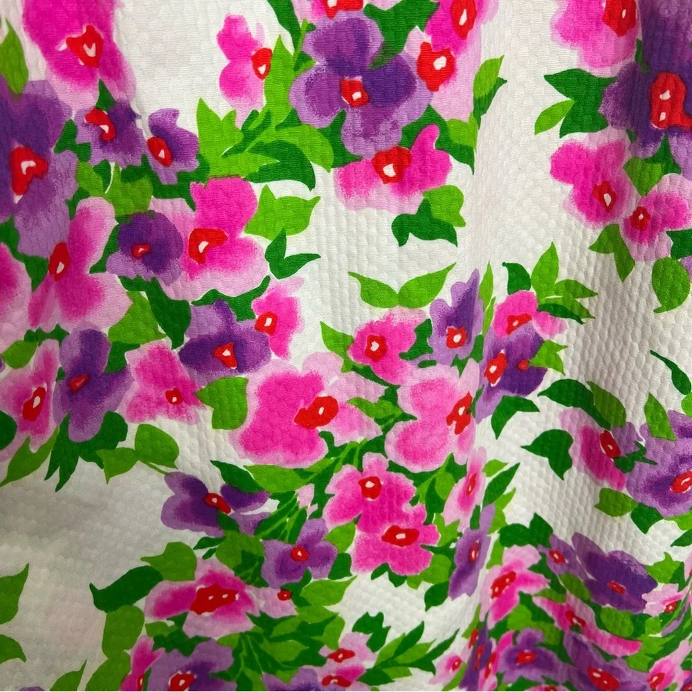 Malia Honolulu Vintage Maxi Dress Floral Vacation Tie Waist Zip Back - Picture 7 of 11